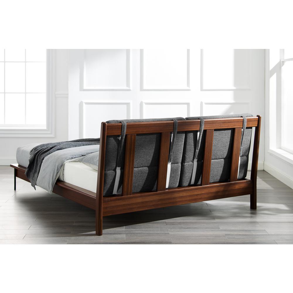 Park Avenue Queen Platform Bed with Fabric, Ruby. Picture 3
