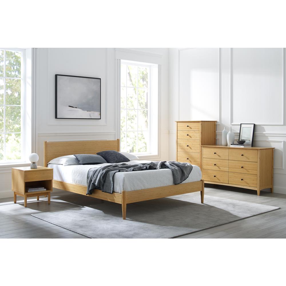 Ria Eastern King Platform Bed, Caramelized. Picture 4