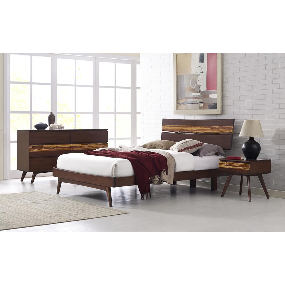 Azara Queen Platform Bed, Sable. Picture 5