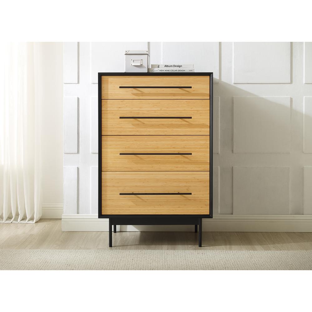 Santa Cruz 4 Drawer High Chest, Wheat. Picture 6