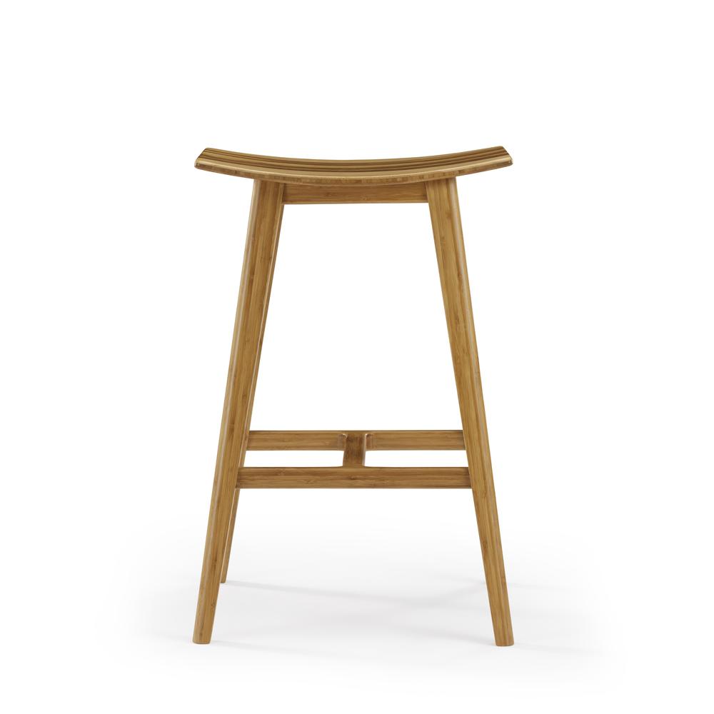 Tigris Counter Height Stool, Caramelized With Exotic Tiger Inlay, (Set of 2). Picture 3