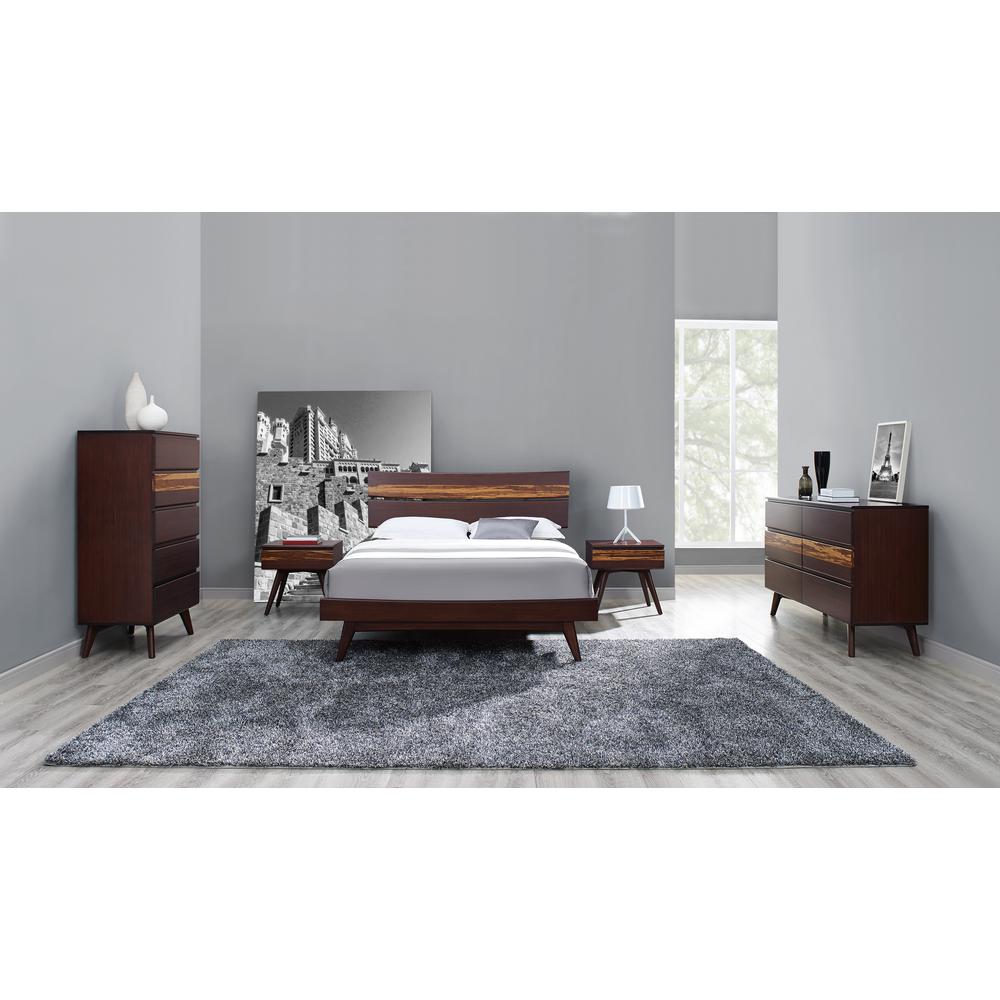 Azara Queen Platform Bed, Sable. Picture 10
