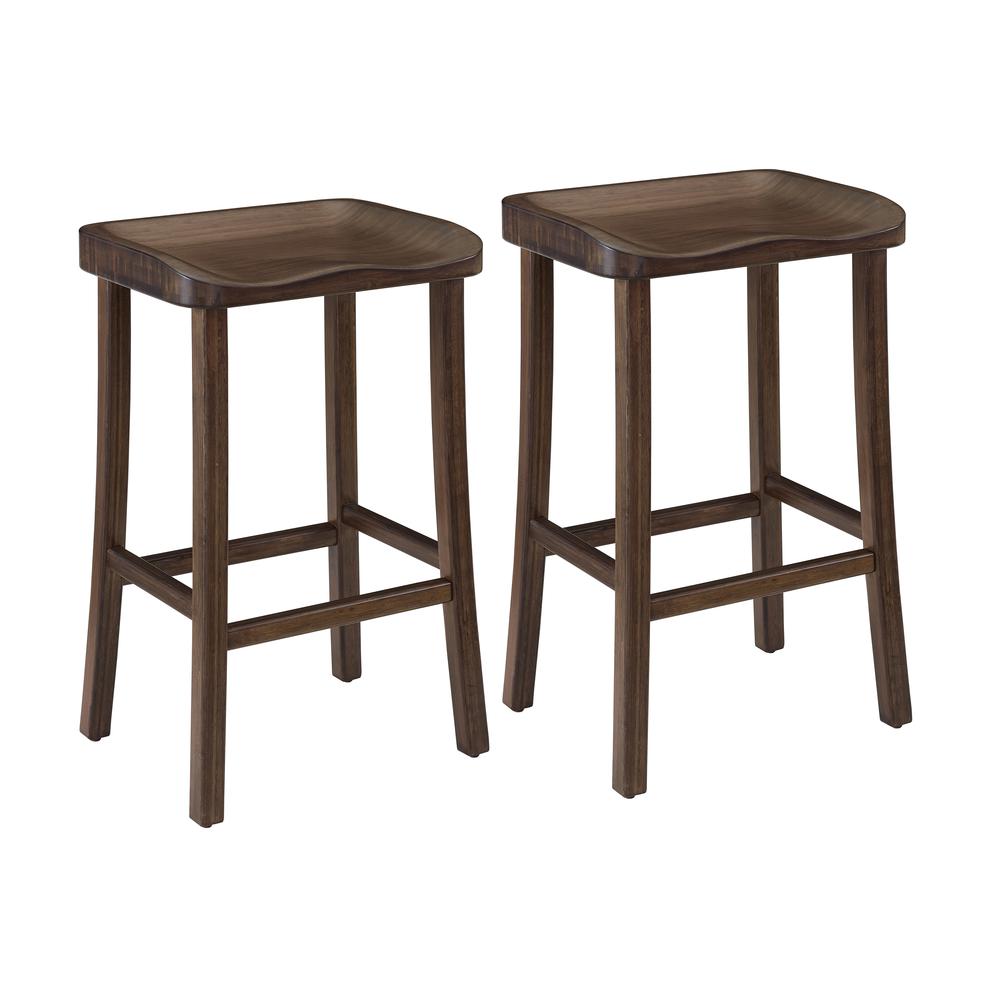Tulip Bar Height Stool, Black Walnut, (Set of 2). Picture 4