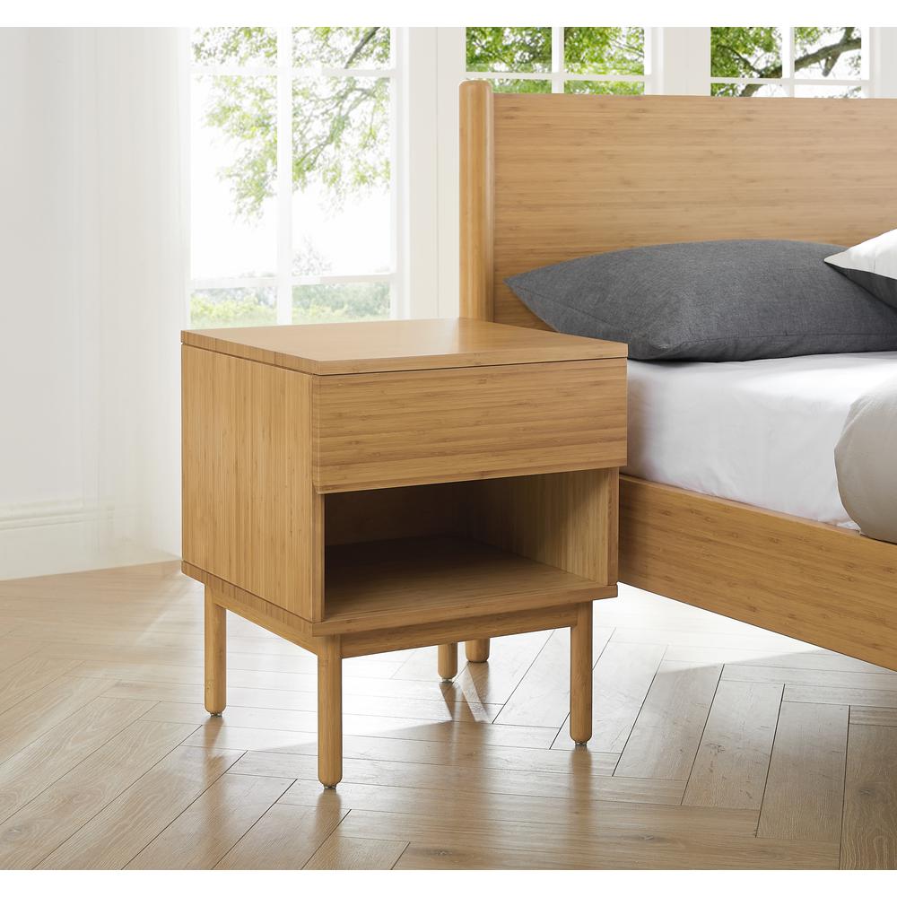 Ria 1 Drawer Nightstand, Caramelized. Picture 4