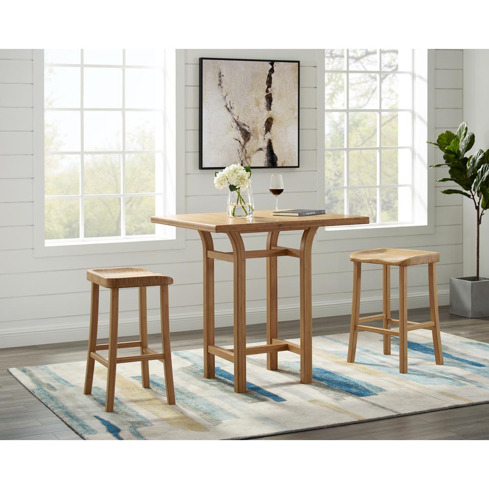 Tulip Bar Height Stool, Caramelized, (Set of 2). Picture 4
