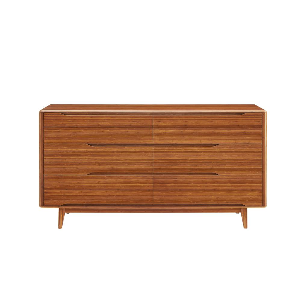 Currant Six Drawer Double Dresser, Amber. Picture 2