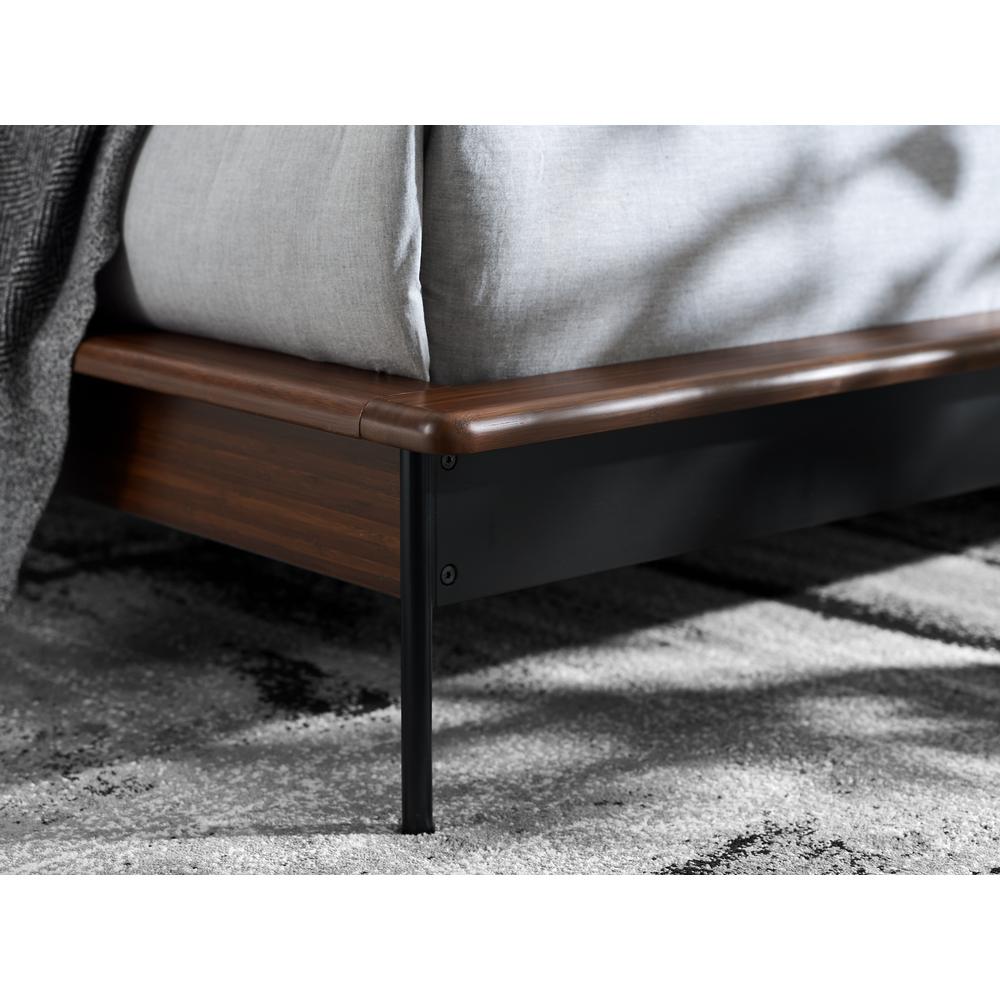Park Avenue Queen Platform Bed with Fabric, Ruby. Picture 8