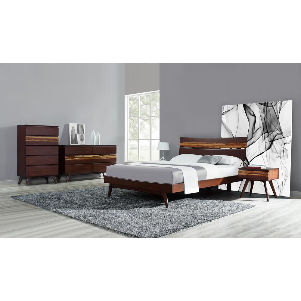 Azara California King Platform Bed, Sable. Picture 11