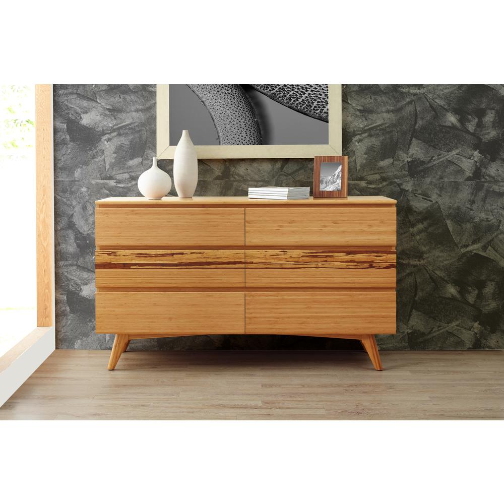 Azara Six Drawer Double Dresser, Caramelized. Picture 4
