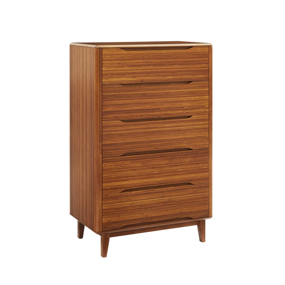 Currant Five Drawer High Chest, Amber. Picture 1