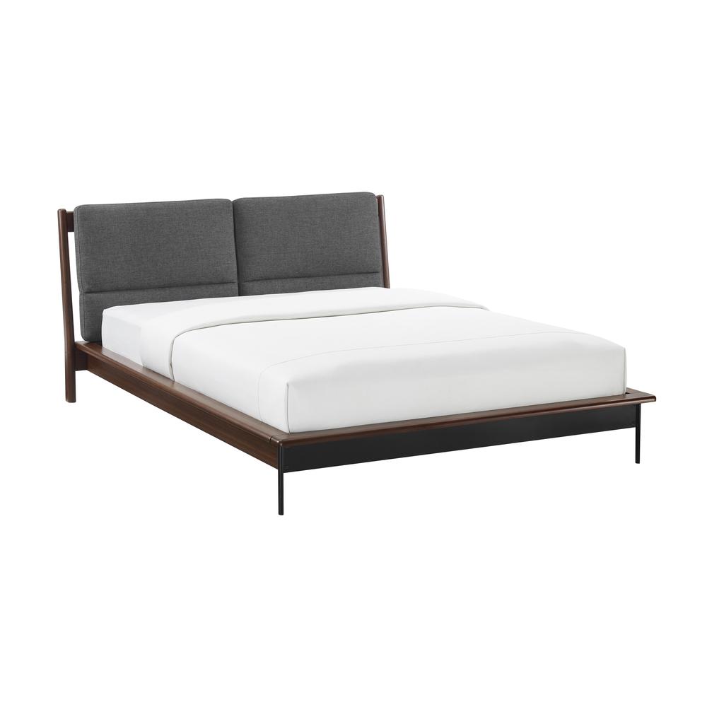 Park Avenue Queen Platform Bed with Fabric, Ruby. Picture 5
