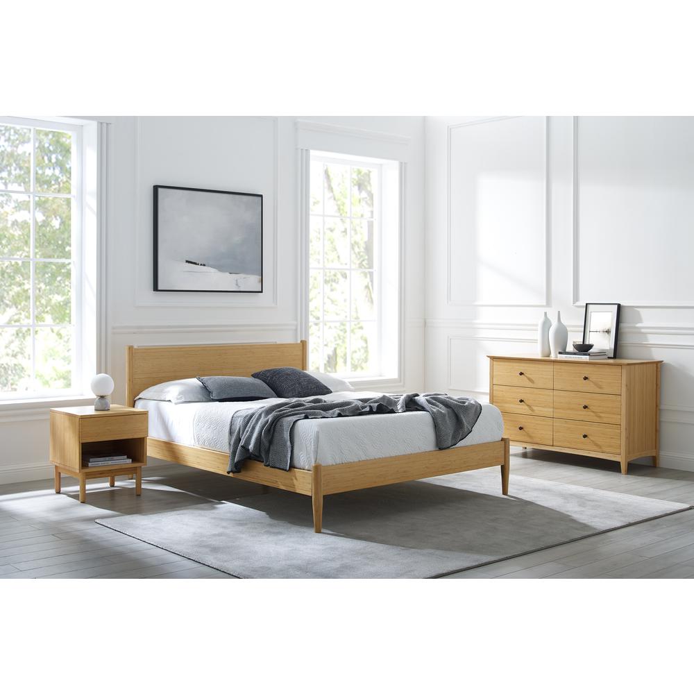 Ria Queen Platform Bed, Caramelized. Picture 14