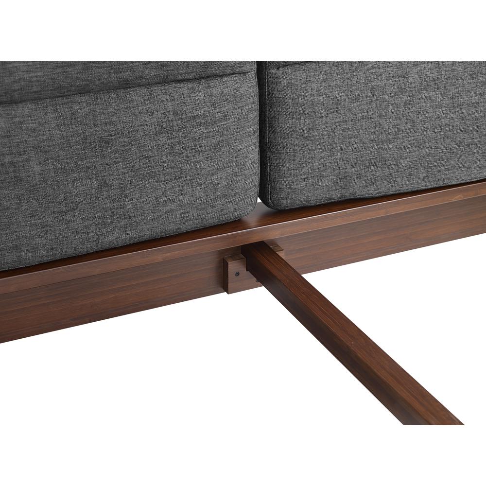 Park Avenue Queen Platform Bed with Fabric, Ruby. Picture 12