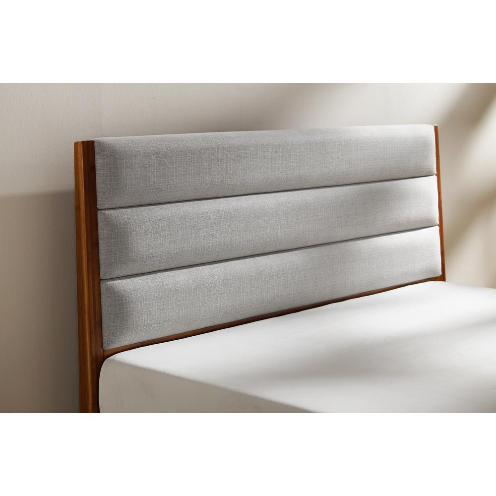 Mercury Upholstered Eastern King Platform Bed,  Amber. Picture 8
