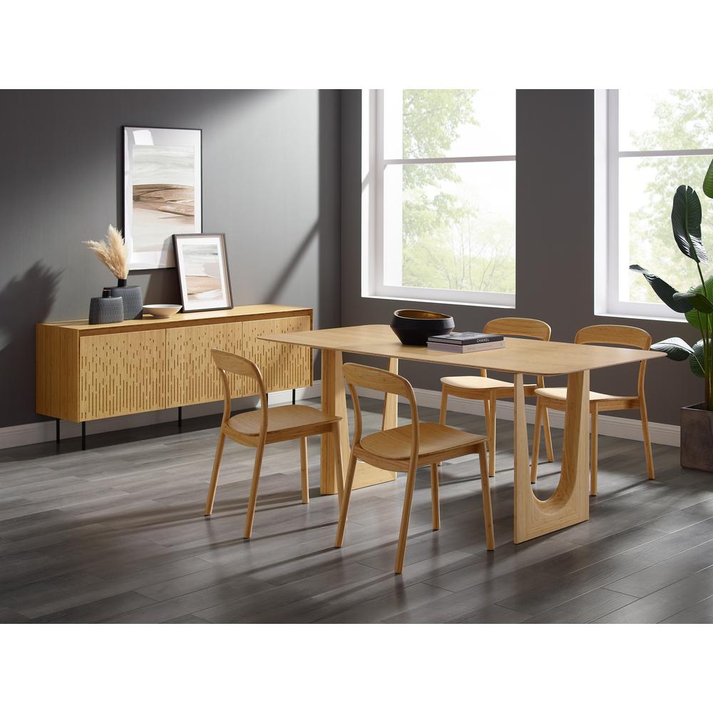 Hanna Dining Chair Bamboo Seat, Wheat (Set of 2). Picture 8