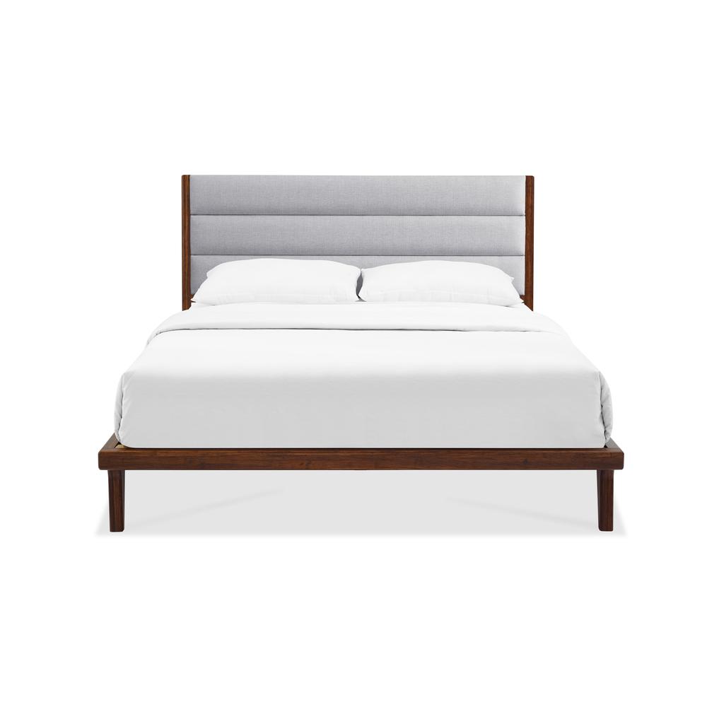 Mercury Upholstered Queen Platform Bed, Exotic. Picture 1