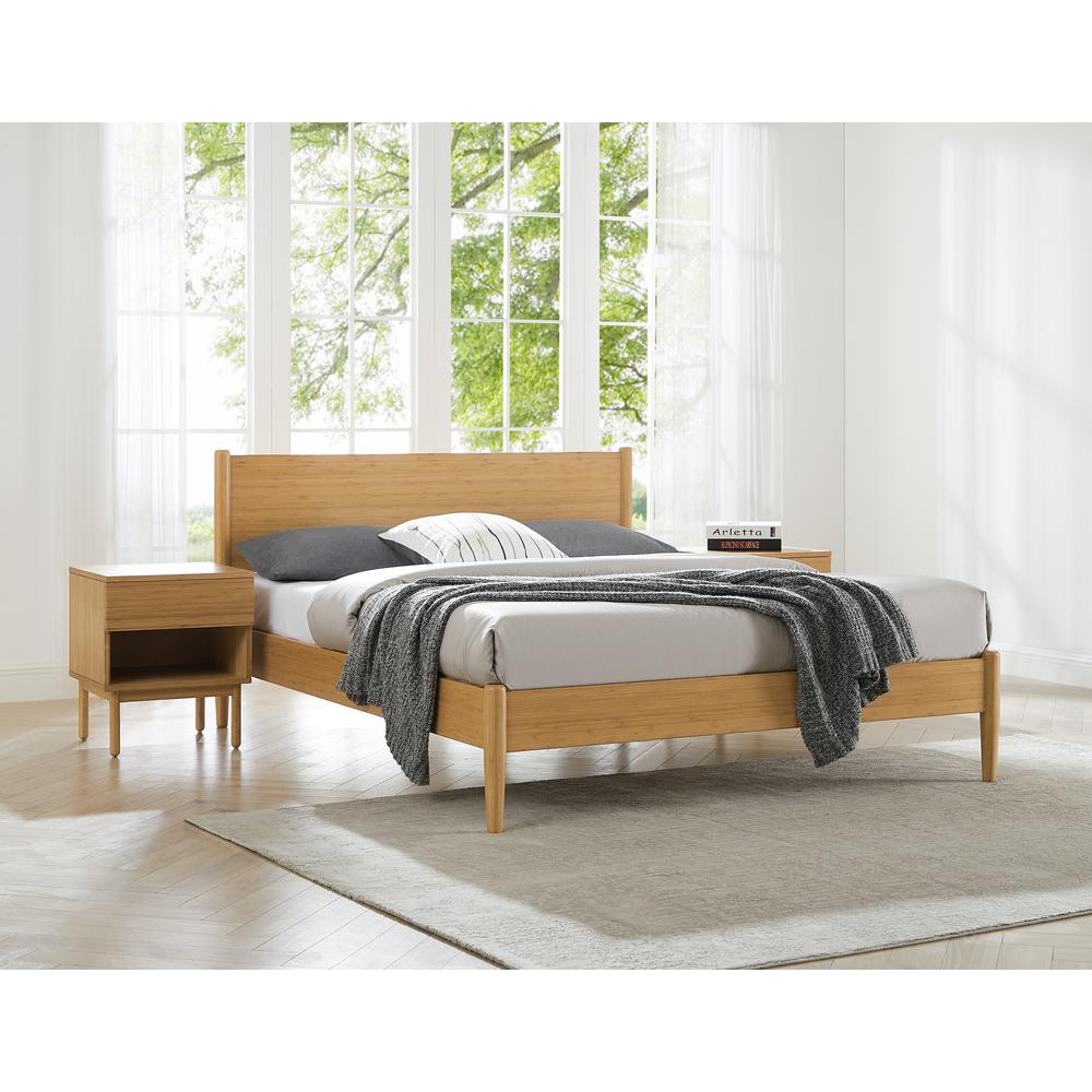 Ria Eastern King Platform Bed, Caramelized. Picture 6