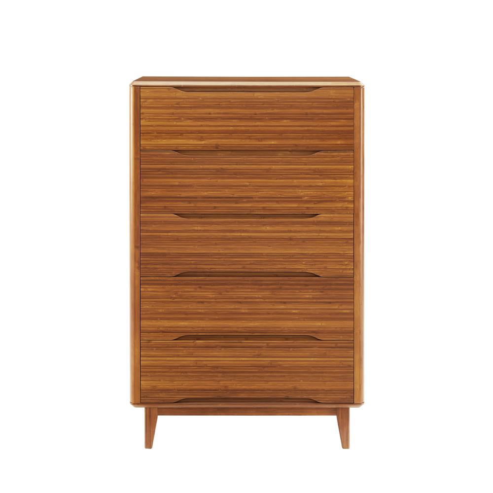 Currant Five Drawer High Chest, Amber. Picture 2