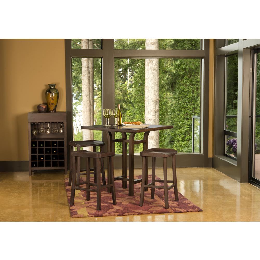 Tulip Counter Height Stool, Black Walnut, (Set of 2). Picture 3
