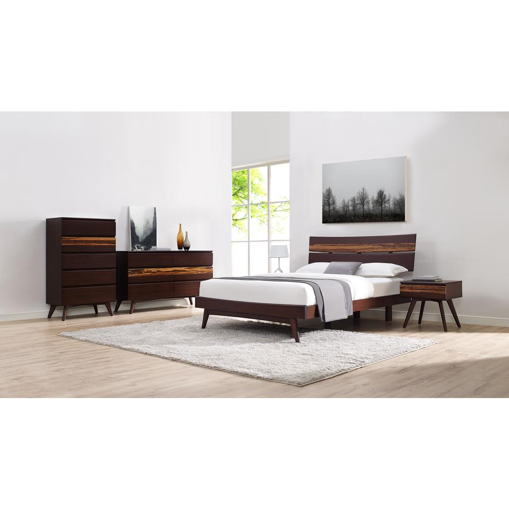 Azara California King Platform Bed, Sable. Picture 9