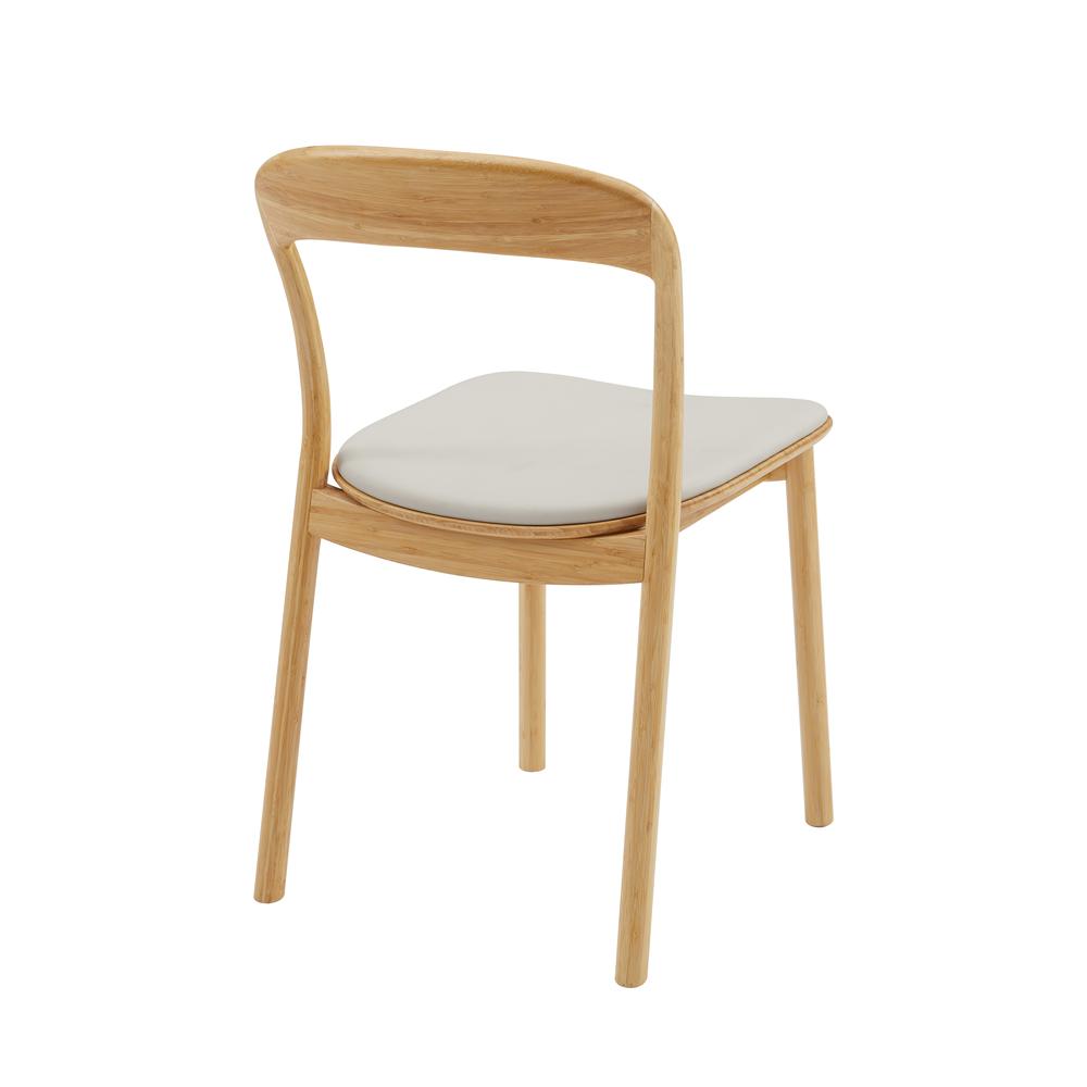 Hanna Dining Chair Leather Seat, Wheat (Set of 2). Picture 4