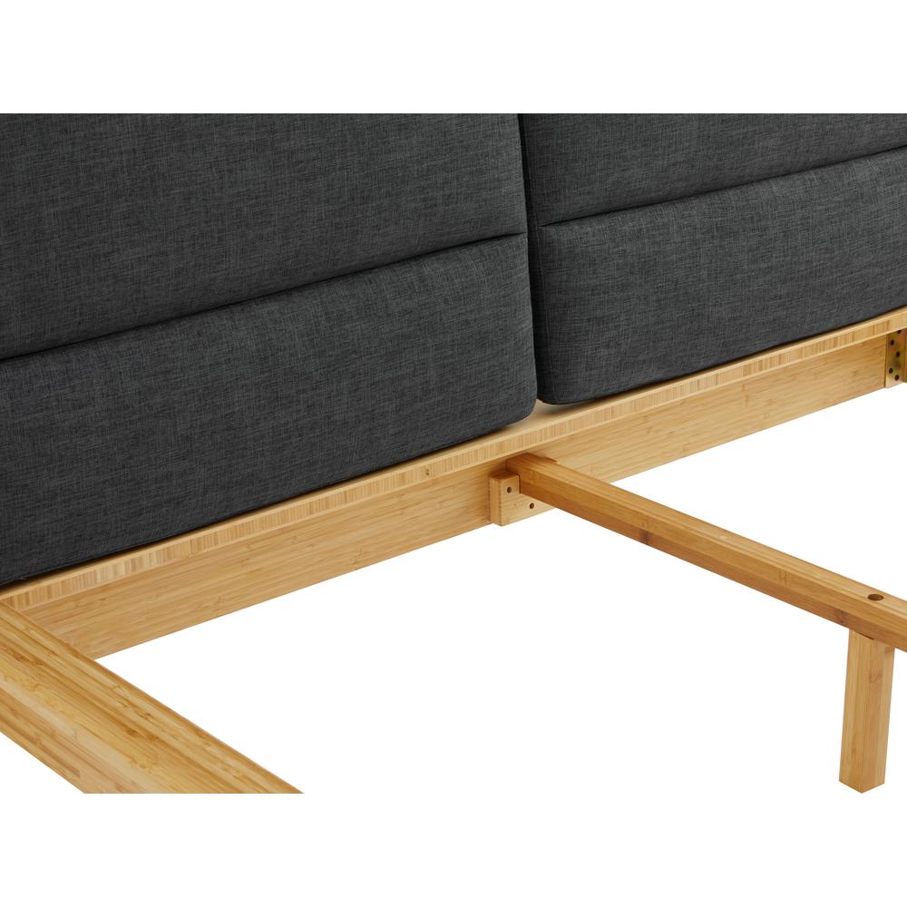 Santa Cruz King Platform Bed with Fabric, Wheat. Picture 8