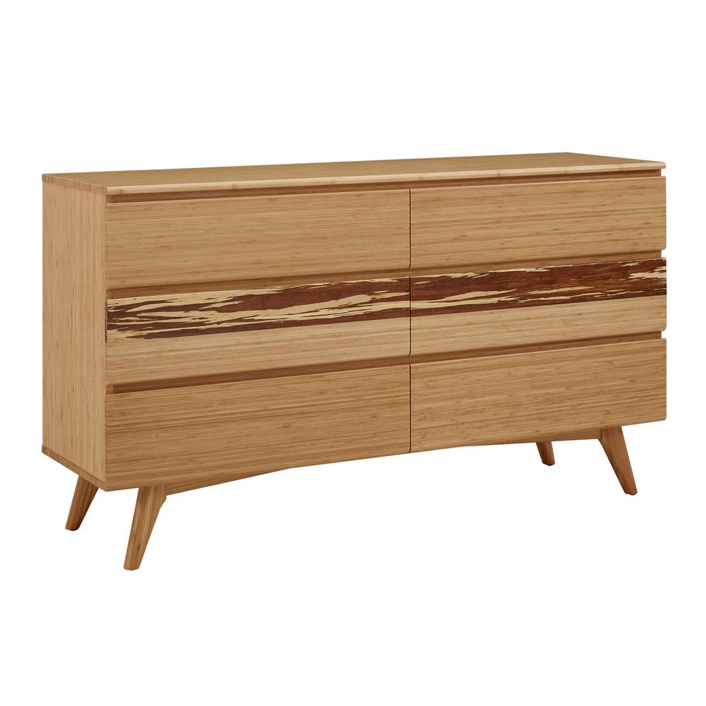 Azara Six Drawer Double Dresser, Caramelized. Picture 1
