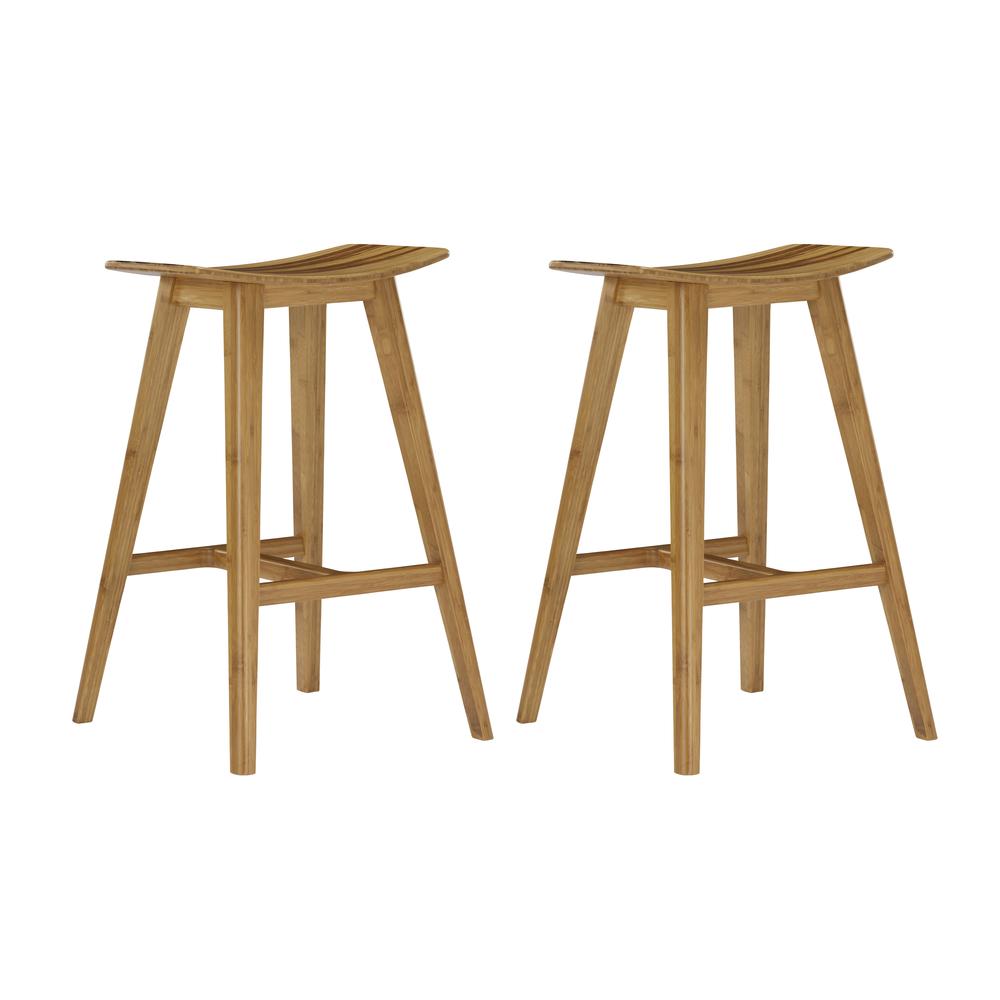 Tigris Counter Height Stool, Caramelized With Exotic Tiger Inlay, (Set of 2). Picture 12