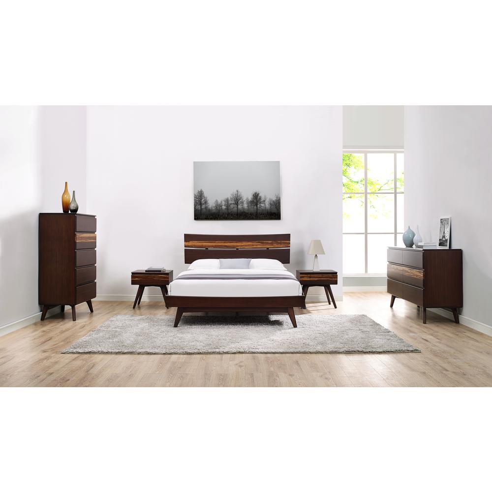 Azara California King Platform Bed, Sable. Picture 8