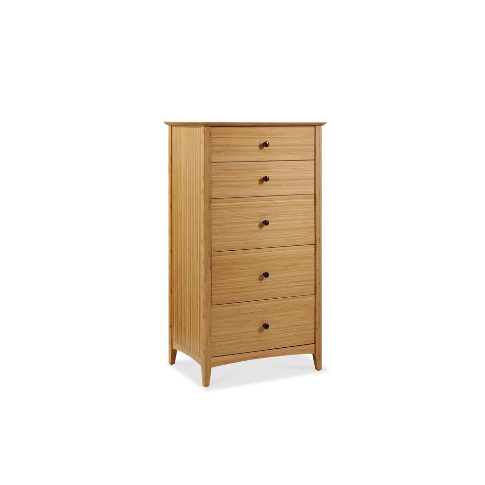 Willow Five Drawer Chest, Caramelized. Picture 1