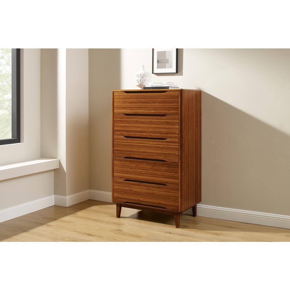Currant Five Drawer High Chest, Amber. Picture 4
