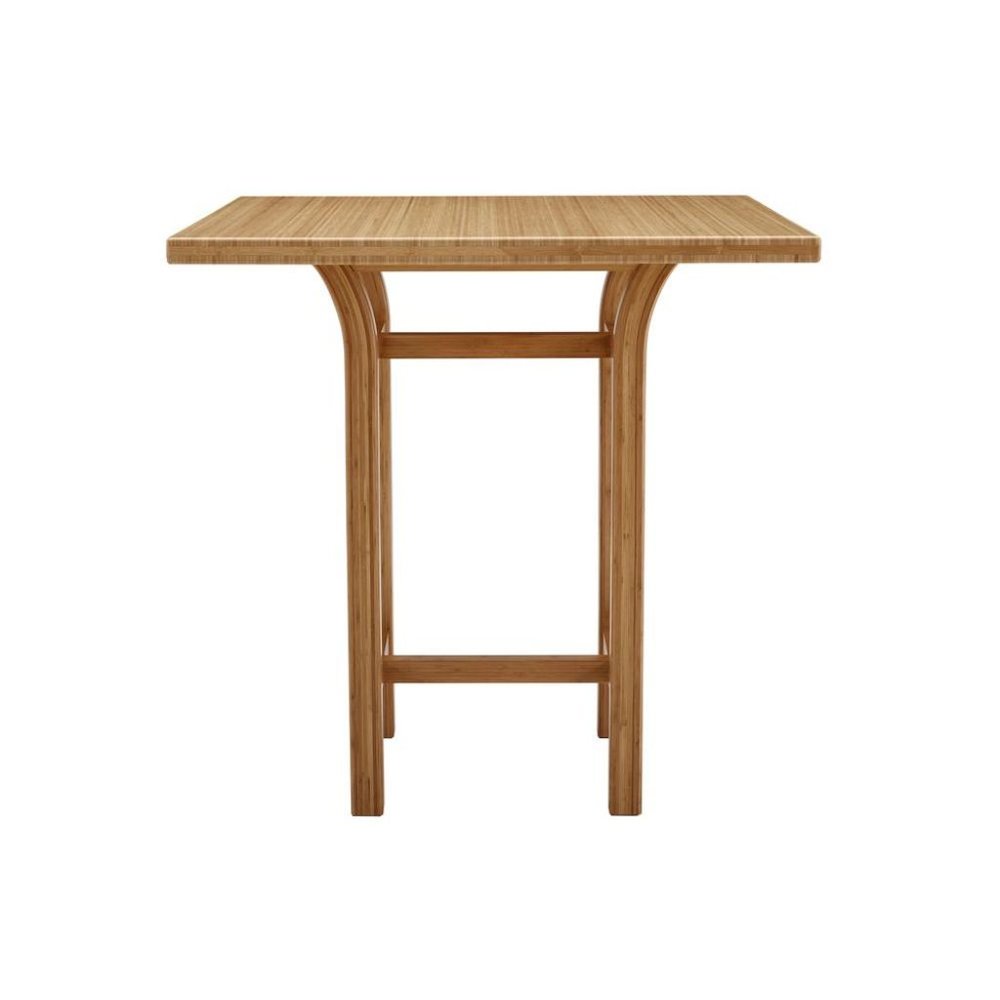 Solid Bamboo Bar Height Table – Tall Square Table in Caramelized Finish. Picture 4