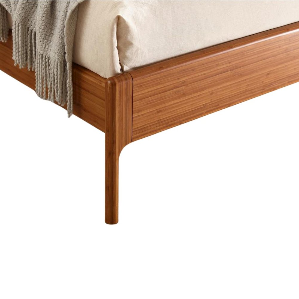 Amber Bamboo Queen Platform Bed – Wooden Bed Frame Queen Size Design. Picture 9