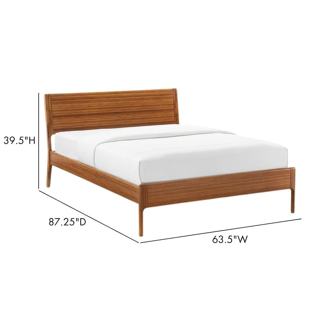 Amber Bamboo Queen Platform Bed – Wooden Bed Frame Queen Size Design. Picture 11