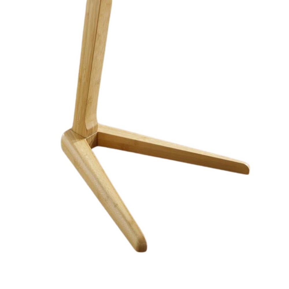 Beige Bamboo Side Table – Solid Wood Minimalist End Table in Wheat Finish. Picture 6