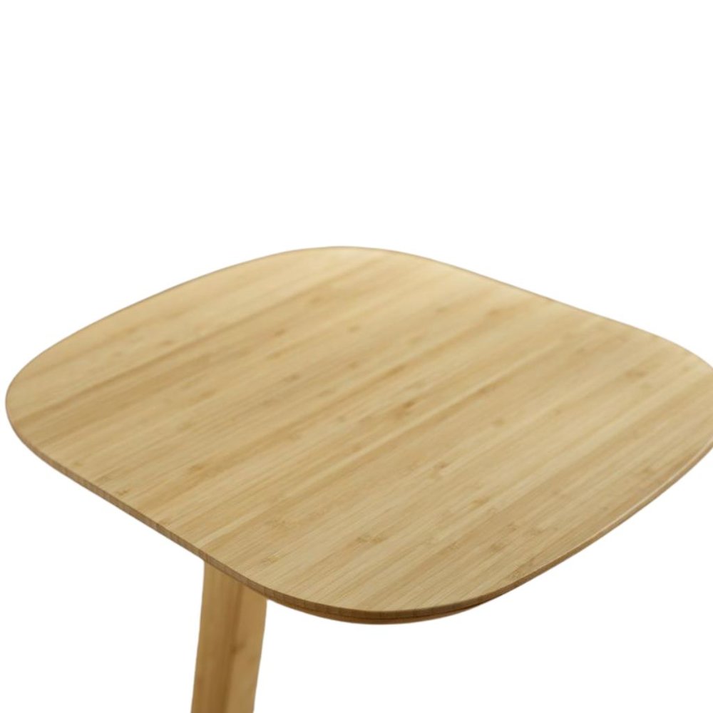 Beige Bamboo Side Table – Solid Wood Minimalist End Table in Wheat Finish. Picture 7