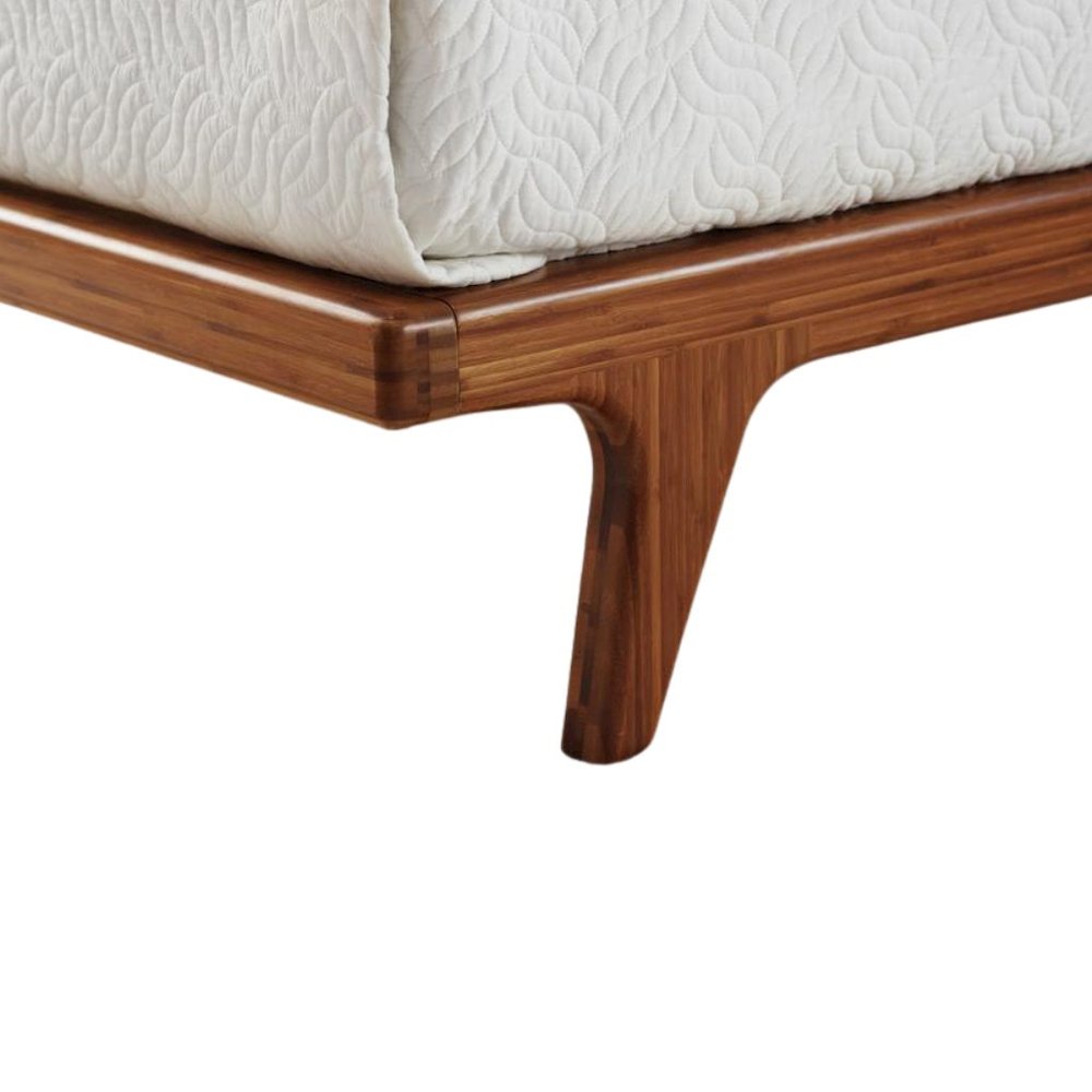 Amber Bamboo King Platform Bed – Wooden Bed Frame King Size with Upholstery. Picture 8