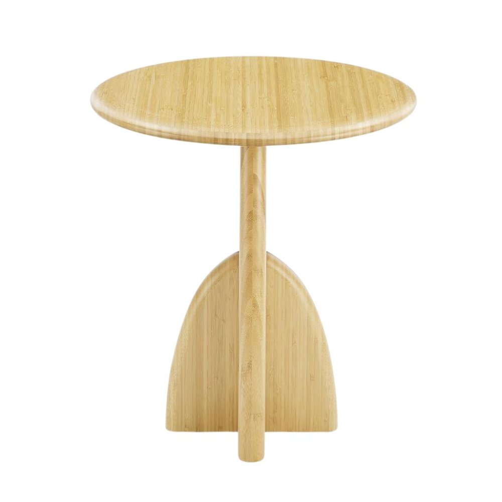 Minimalist Wood Side Table in Wheat Finish – Solid Bamboo End Table. Picture 5