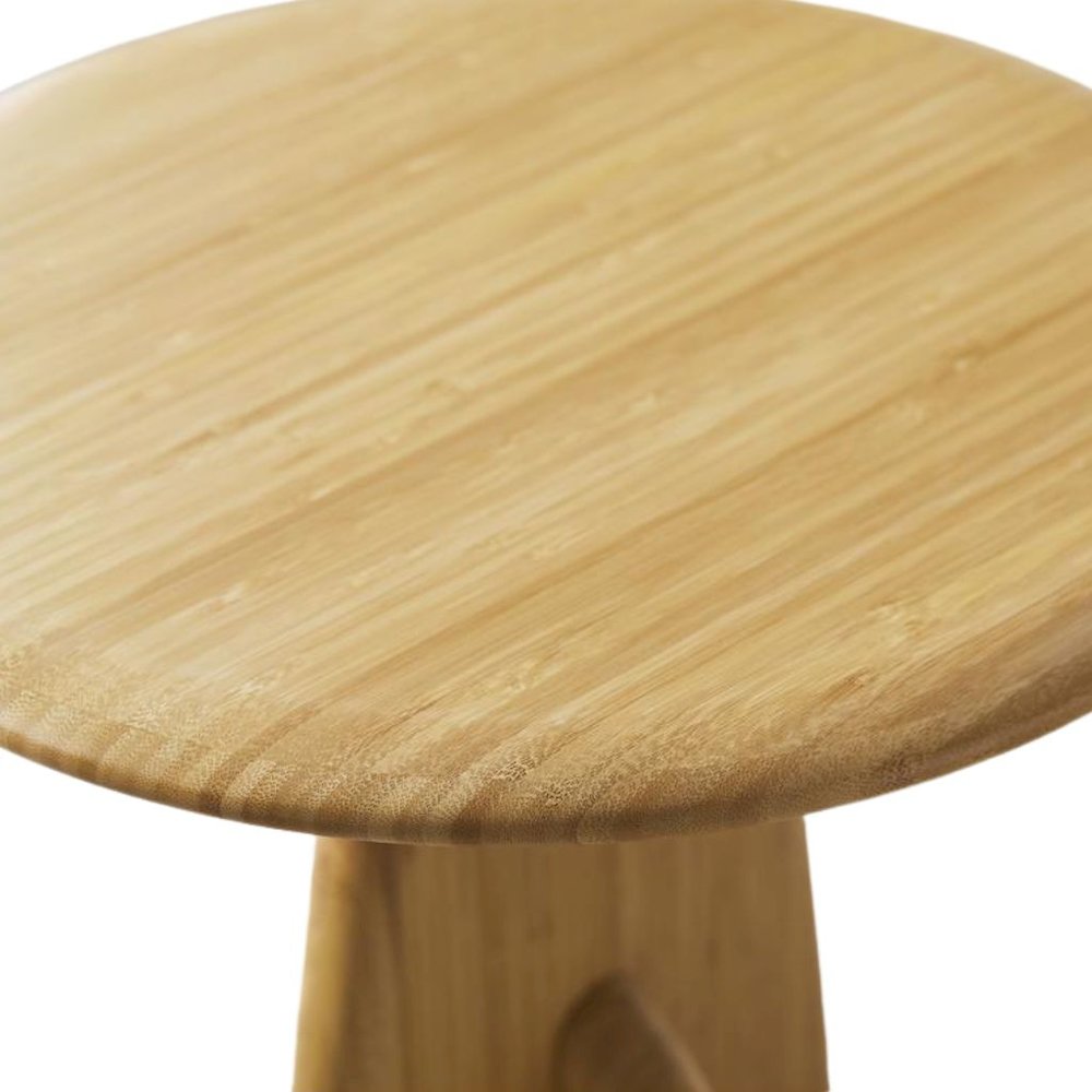 Minimalist Wood Side Table in Wheat Finish – Solid Bamboo End Table. Picture 6