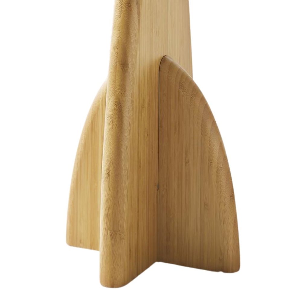 Minimalist Wood Side Table in Wheat Finish – Solid Bamboo End Table. Picture 7