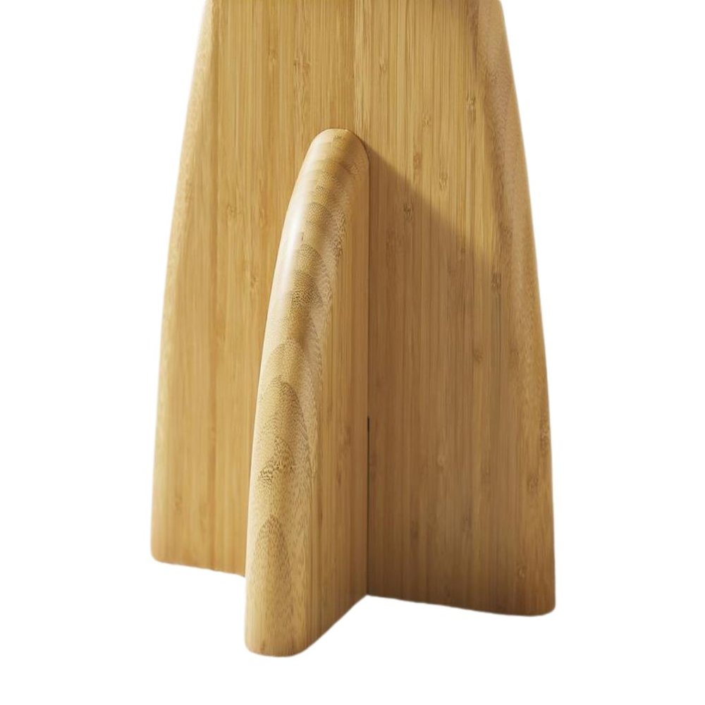 Minimalist Wood Side Table in Wheat Finish – Solid Bamboo End Table. Picture 8