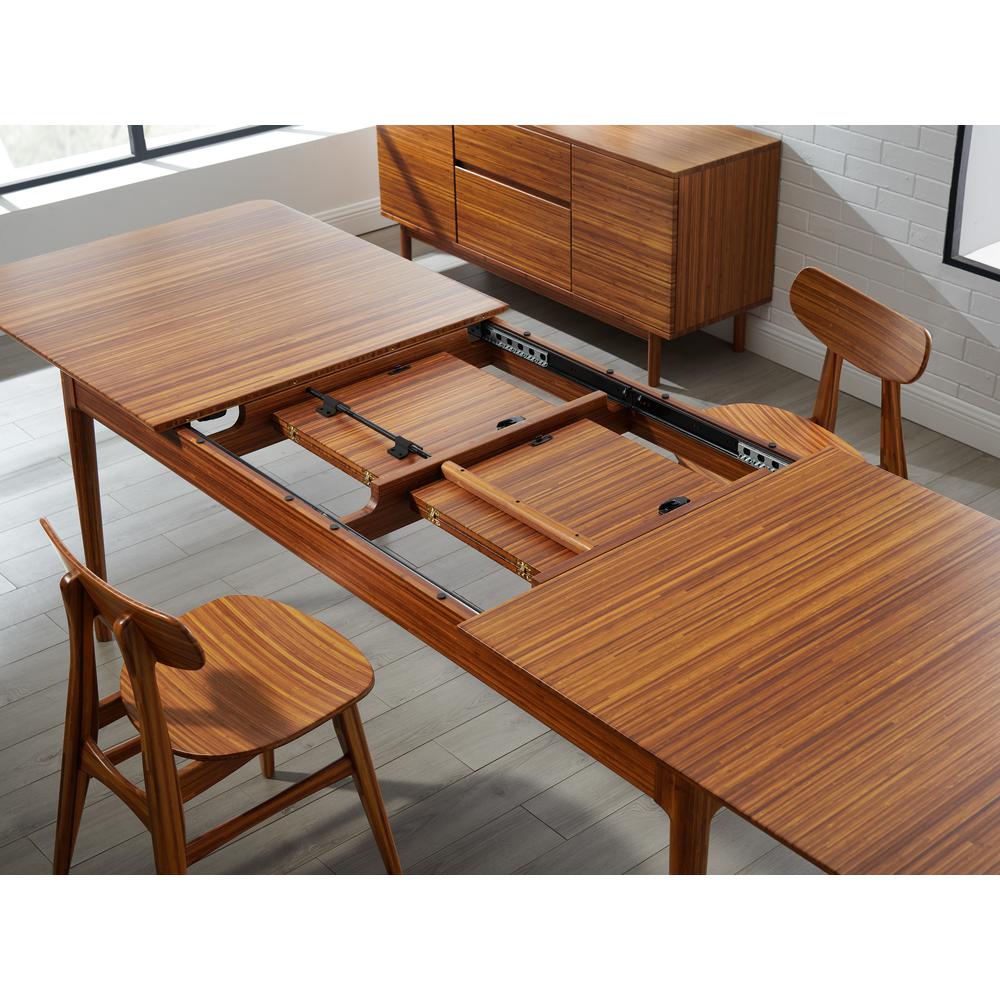 Erikka 110" Double-Leaves Extension Dining Table, Amber. Picture 6