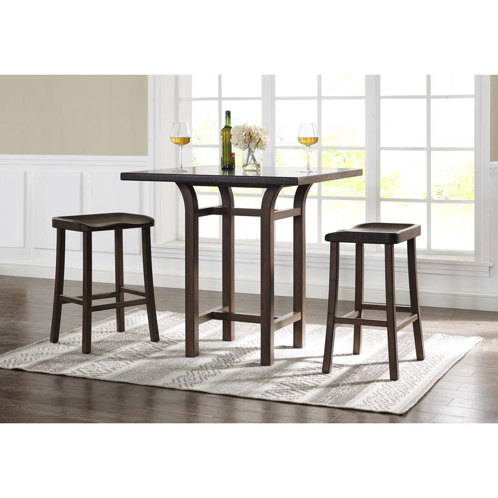 Tulip Bar Height Stool, Black Walnut, (Set of 2). Picture 3