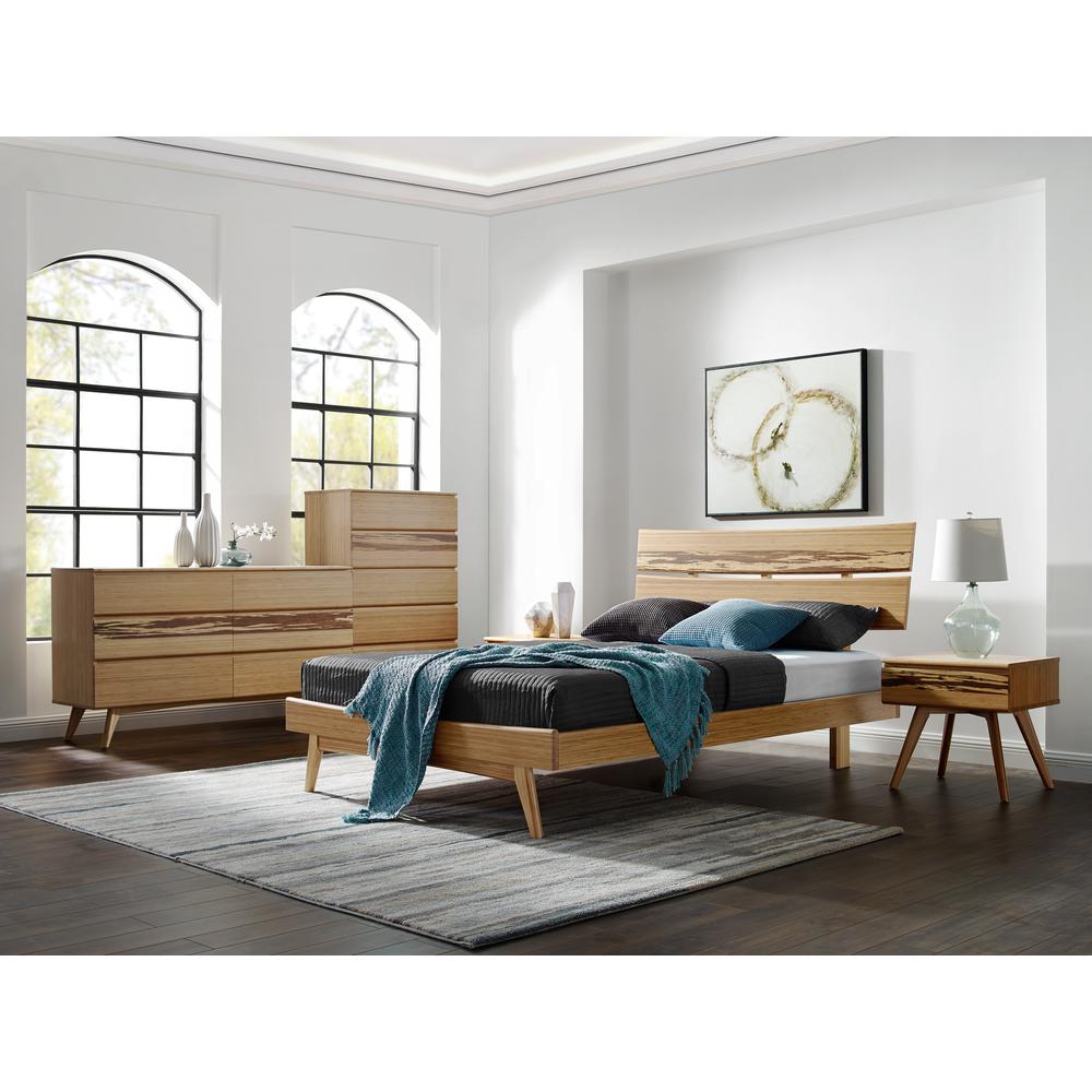 Azara California King Platform Bed, Caramelized. Picture 9