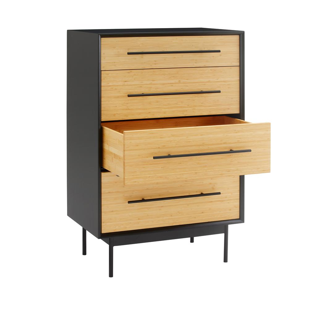 Santa Cruz 4 Drawer High Chest, Wheat. Picture 4