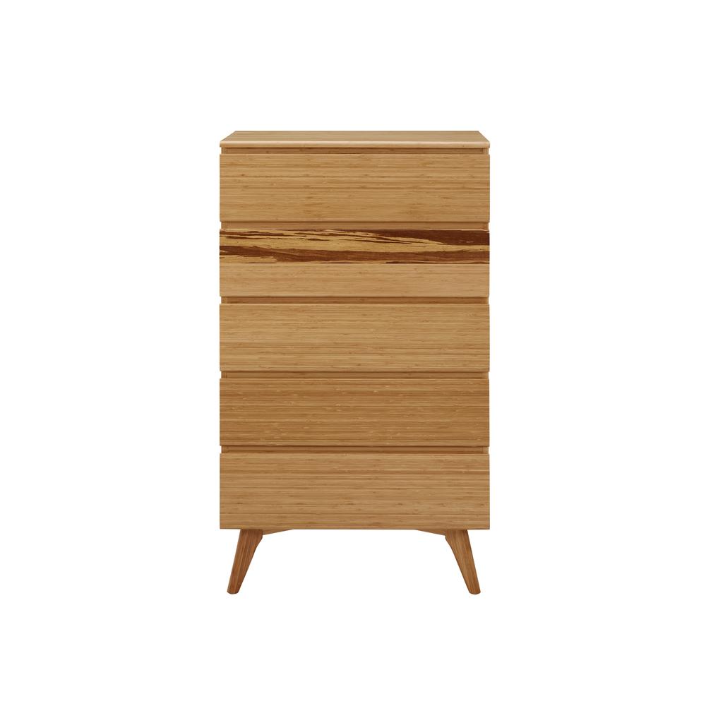 Azara Five Drawer High Chest, Caramelized. Picture 6