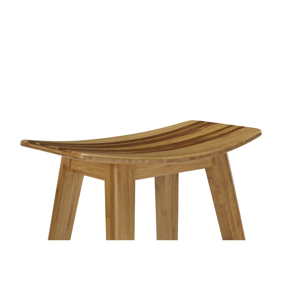 Tigris Counter Height Stool, Caramelized With Exotic Tiger Inlay, (Set of 2). Picture 8