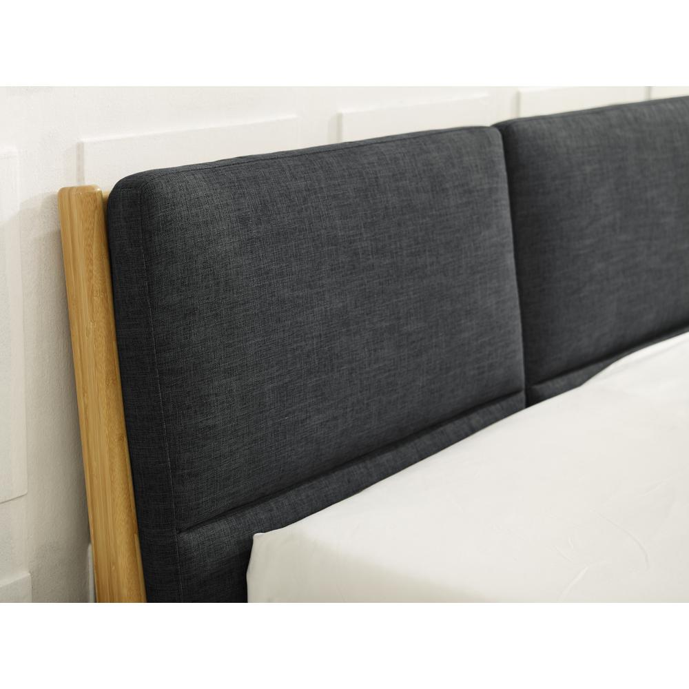 Santa Cruz King Platform Bed with Fabric, Wheat. Picture 9