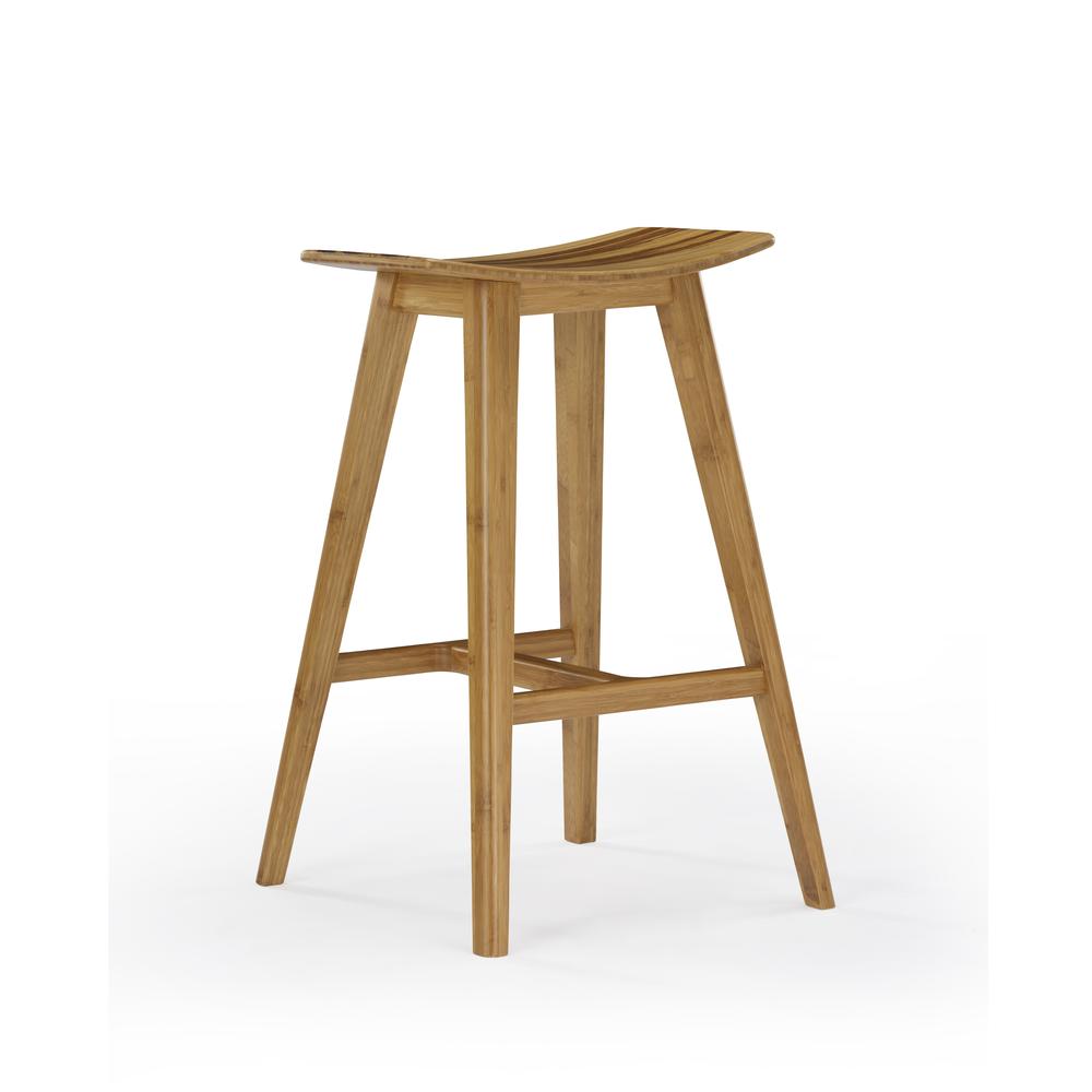 Tigris Counter Height Stool, Caramelized With Exotic Tiger Inlay, (Set of 2). Picture 1