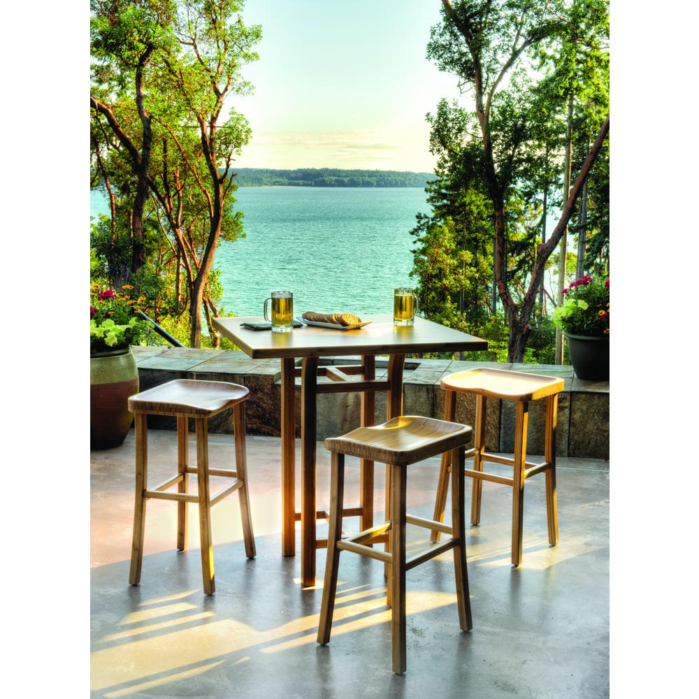 Tulip Counter Height Stool, Caramelized, (Set of 2). Picture 2
